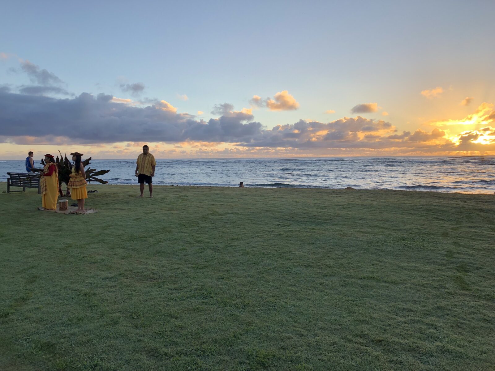 morgendliches Ritual zum Sonnenaufgang