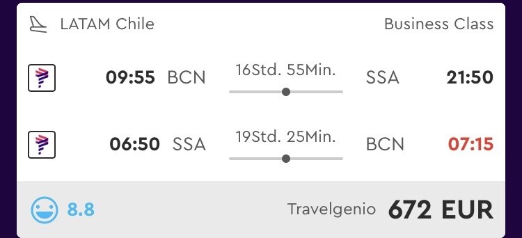 Business Class Error Fare nach Brasilien nur 670 Euro