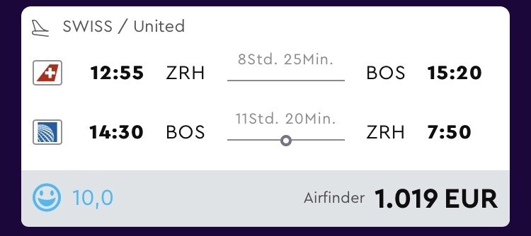 Nur 1.019 Euro für Business Class nach Boston