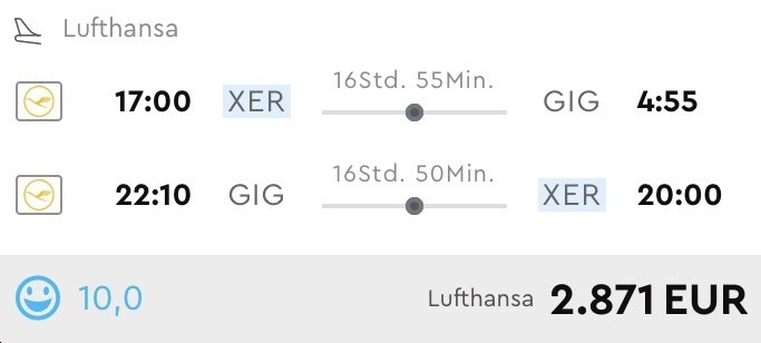 LH First Class für 2.871 Euro