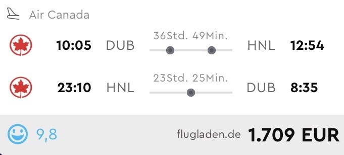 Business Class auf das Traumziel Hawaii nur 1.700 Euro