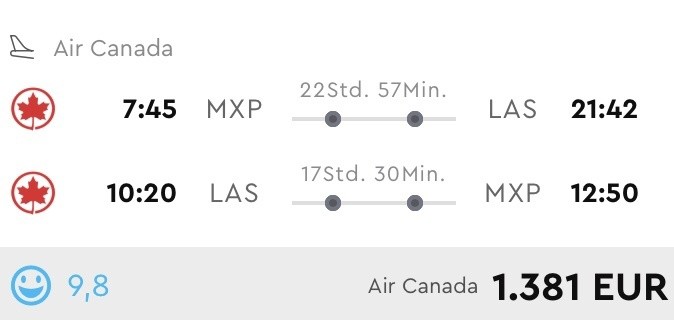 Las Vegas Business Class nur 1.185 Euro