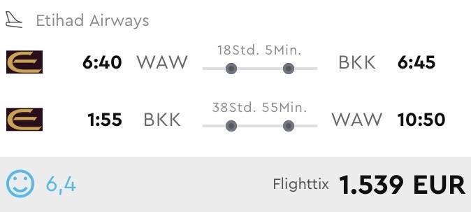 Nach Bangkok in der Business Class für 1.539 Euro