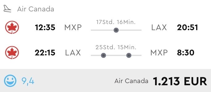 Nordamerika Business Class Sale