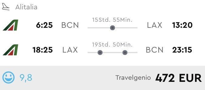 Business Class Error Fare USA 472€