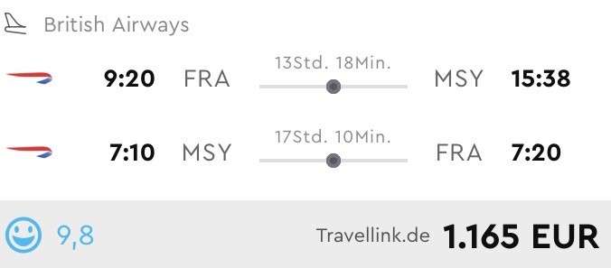 Direkt aus Deutschland in die USA in der Business Class