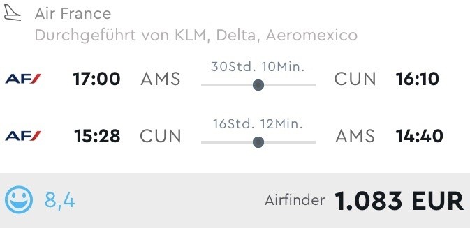 In der Business Class nach Cancun für nur 1.083€