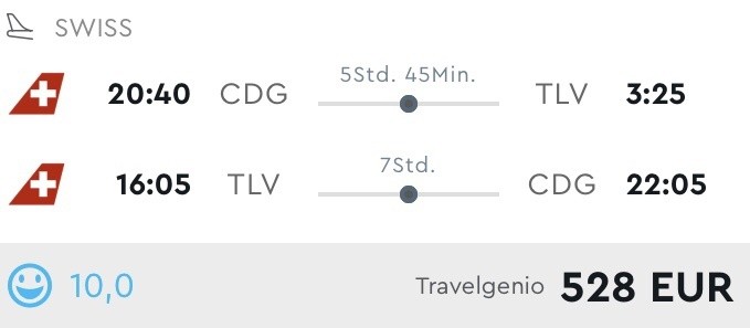 Business Class nach Israel nur 528 Euro