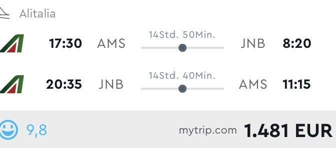 Nach Johannesburg für unter 1.500€ in der Business Class