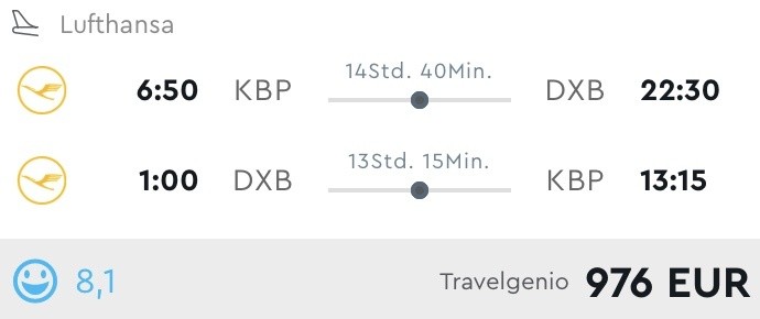 Günstig nach Dubai in der Lufthansa Business Class