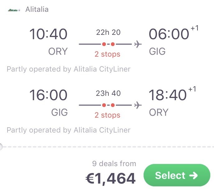 Business Class nach Rio de Janeiro für 1.464 Euro