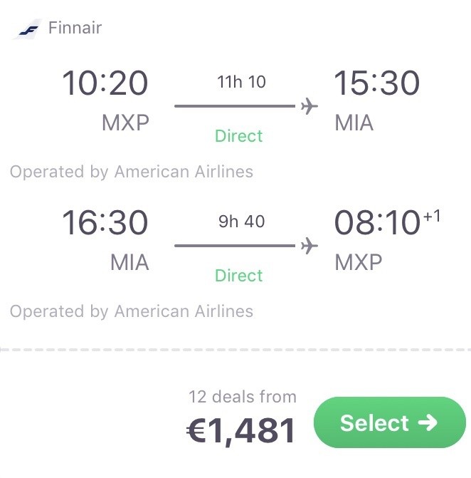 Business Class nach Miami für 1.481 Euro