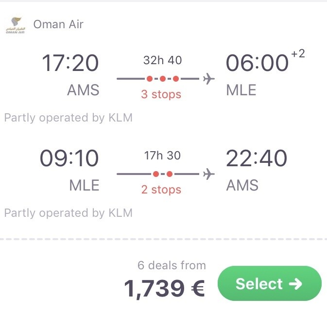 In der Business Class auf die Malediven für 1.739 Euro