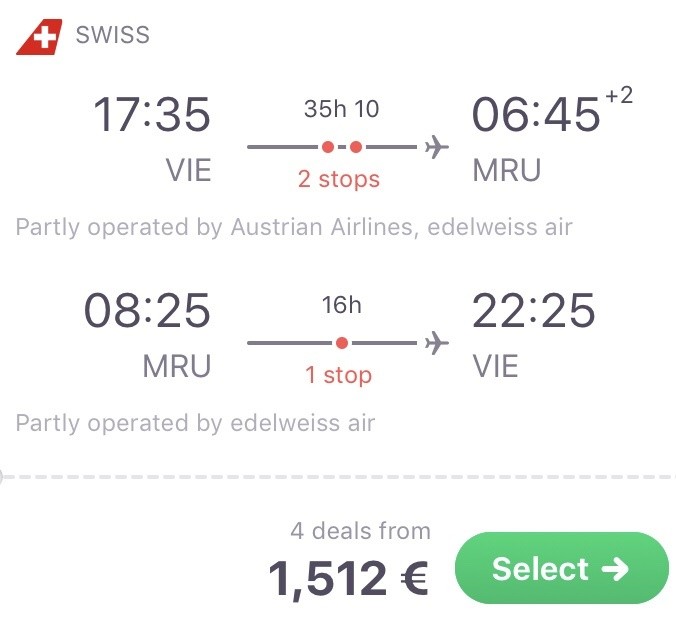 In der Business Class für 1.512€ nach Mauritius fliegen