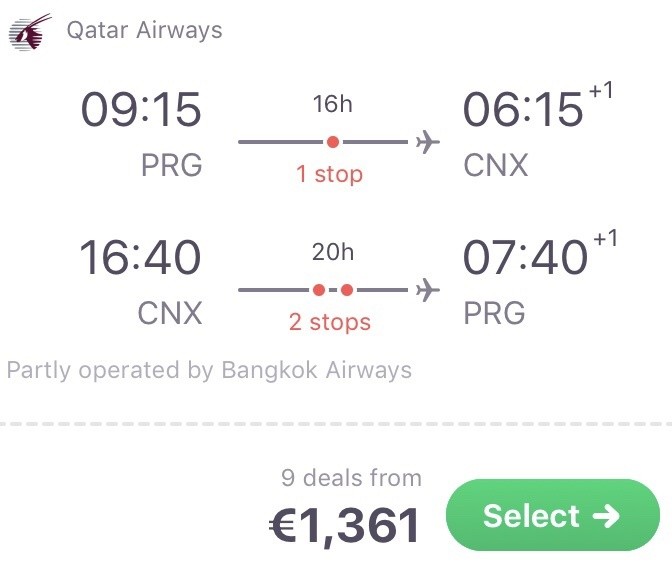 In der Business Class nach Chiangmai für nur 1.361 Euro