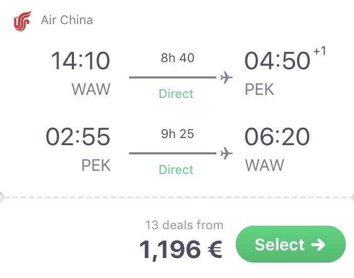 Nach Peking in der Business Class für 1.196 Euro