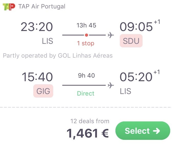 Nach Rio in der Business Class für 1.461 Euro