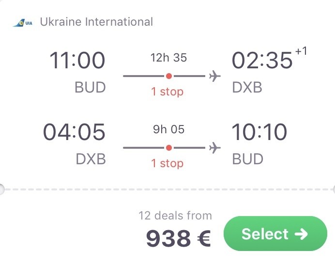 In der Business Class nach Dubai für 938 Euro