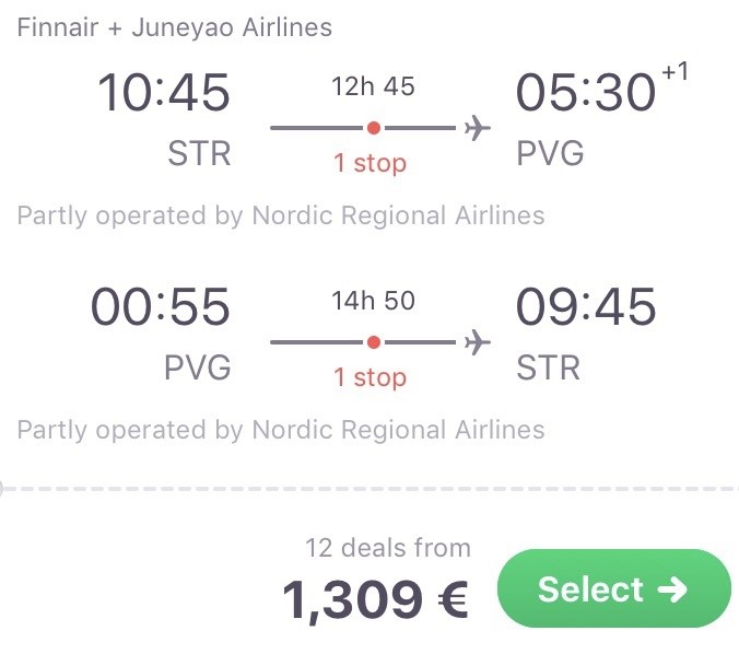 Shanghai in der Business Class für 1.309 Euro