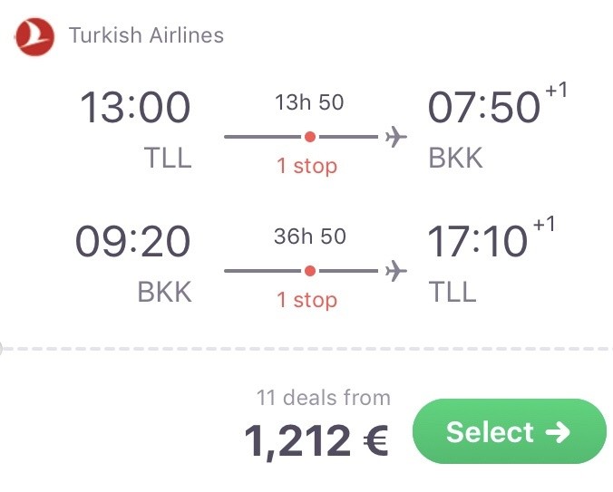 Bangkok in der Business Class für 1.212 Euro