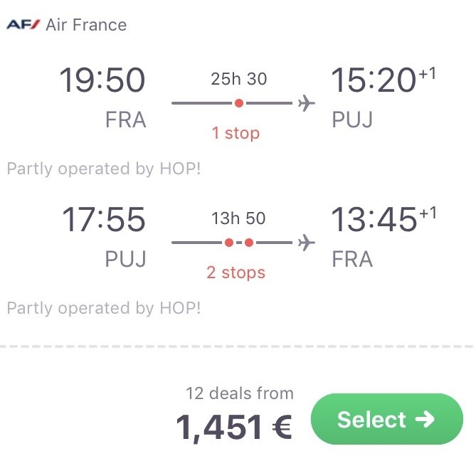 Für nur 1.451 Euro in der Business Class in die Dom. Rep. fliegen