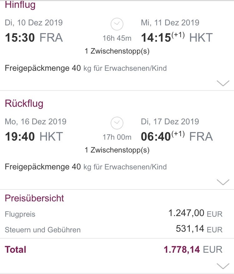 In der Business Class ab Deutschland nach Phuket für nur 1.778 Euro