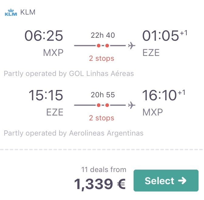 In der Business Class nach Buenos Aires für 1.339 Euro