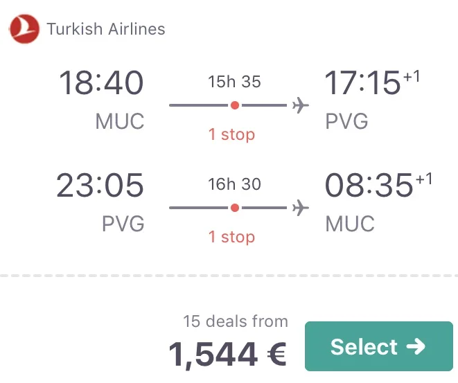 Nach Peking in der Business Class ab Deutschland für 1.543 Euro