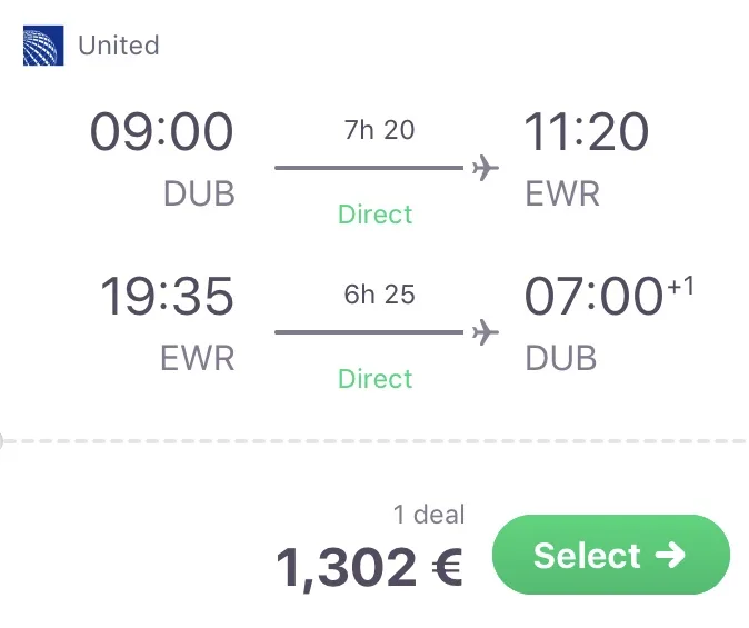 New York in der Business Class für 1.302 Euro