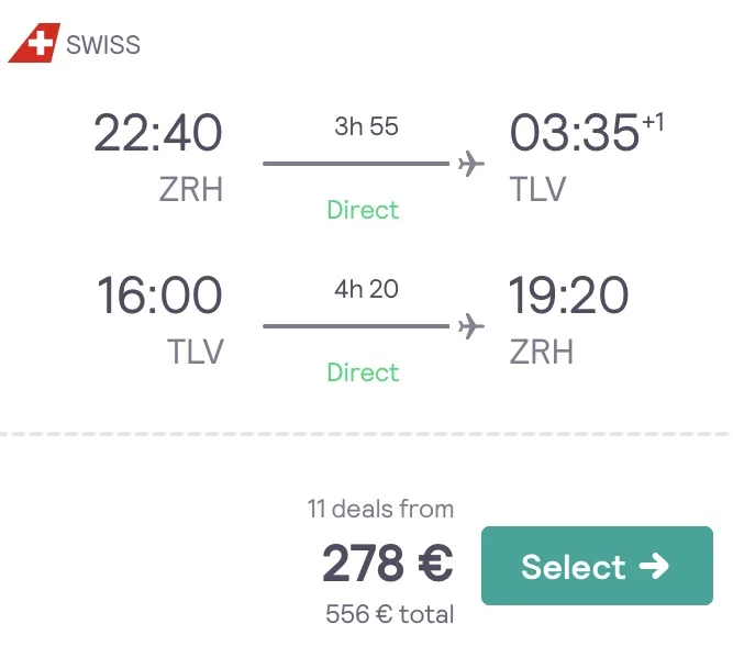 Für alle Einsteiger: Business Class nach Israel nur 278 Euro
