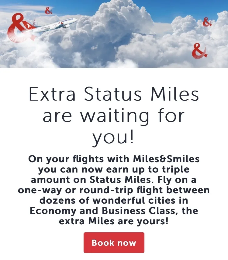 3-fach Meilen-Booster mit Turkish Airlines