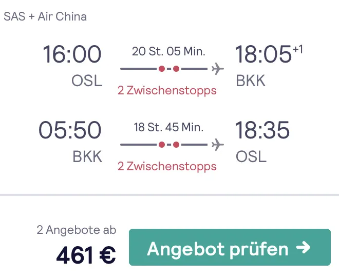Business Class Error Fare nach Bangkok nur 461 Euro [vorbei]