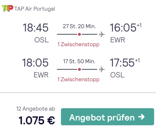 New York in der Business Class nur 1.075 Euro
