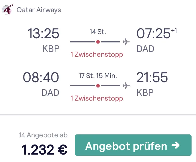 In der Business Class nach Vietnam nur 1.232 Euro