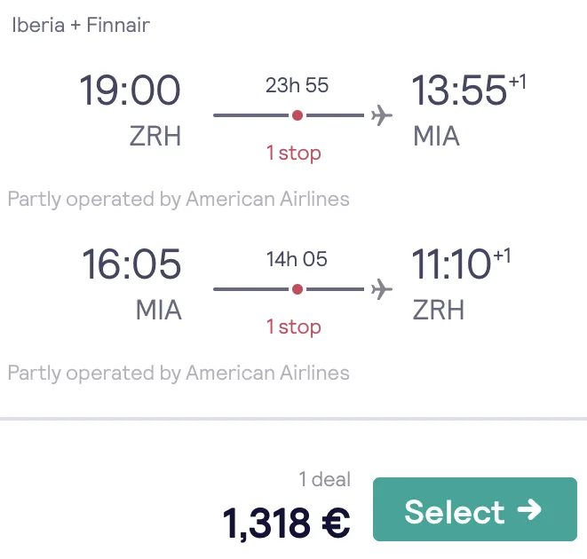 Miami in der Business Class erleben nur 1.318 Euro