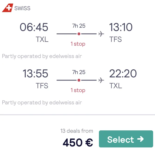 In der Business auf die Kanaren nur 450€