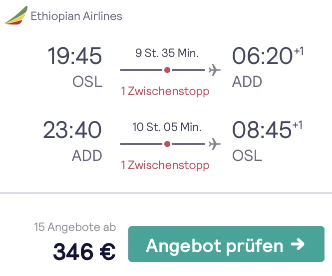 *vorbei* Error Fare: Nach Äthiopien in der Business Class nur 356 Euro