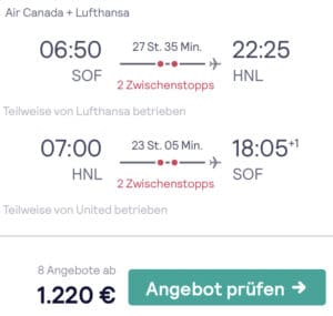 Unglaublich: Hawaii in der Business Class nur 1.220 Euro