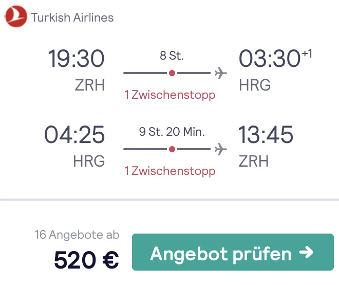 Business Class nach Hurghada nur 520 Euro