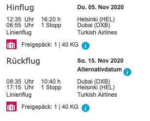 Mit Turkish Airlines in der Business Class für nur 964 Euro nach Dubai