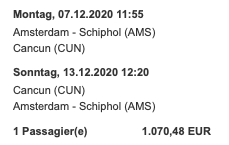 In der Lufthansa Business Class nach Cancun für nur 1.070 Euro