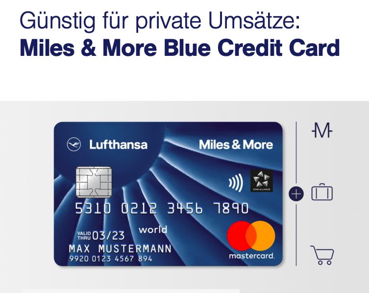 7x mehr Meilen Willkommensbonus mit der Miles & More Blue Kreditkarte