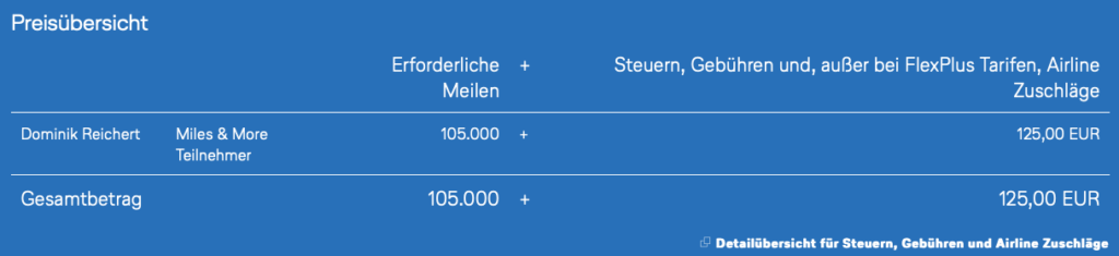 Miles & More Flex Plus Tarif bei der Premium Economy