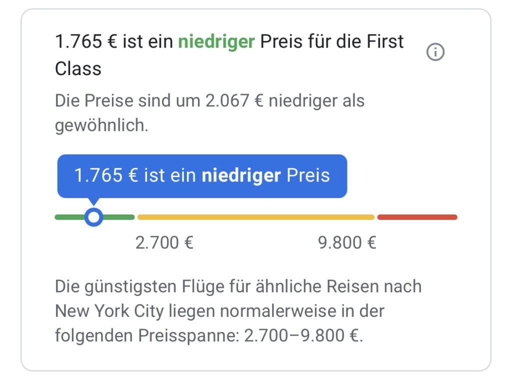 British Airways First Class in die USA nur 1.765 Euro