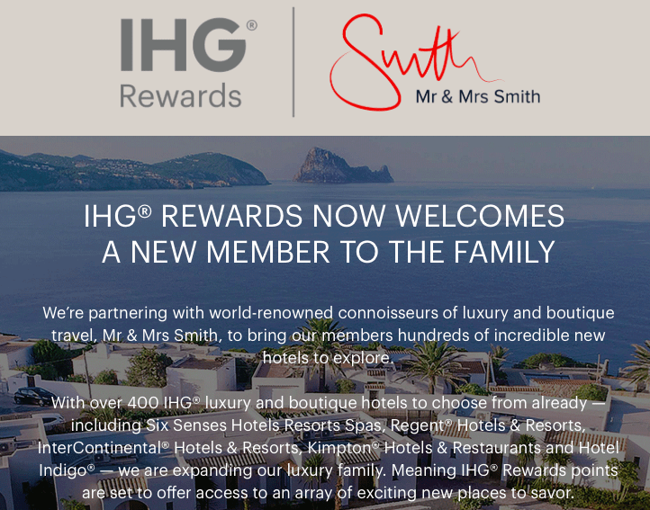 Mr & Mrs Smith gehört nun zu IHG