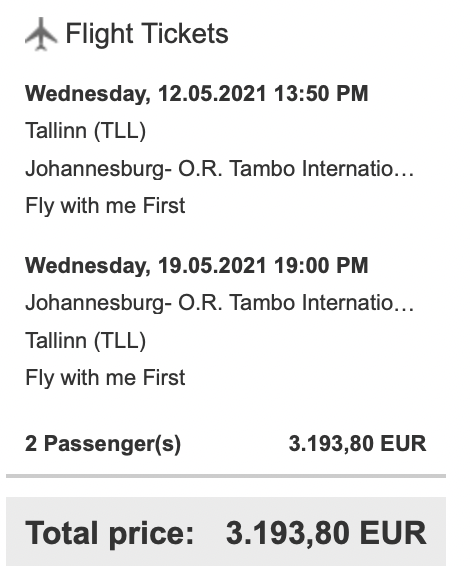 Nach Südafrika in der Lufthansa First Class für 1.597 Euro