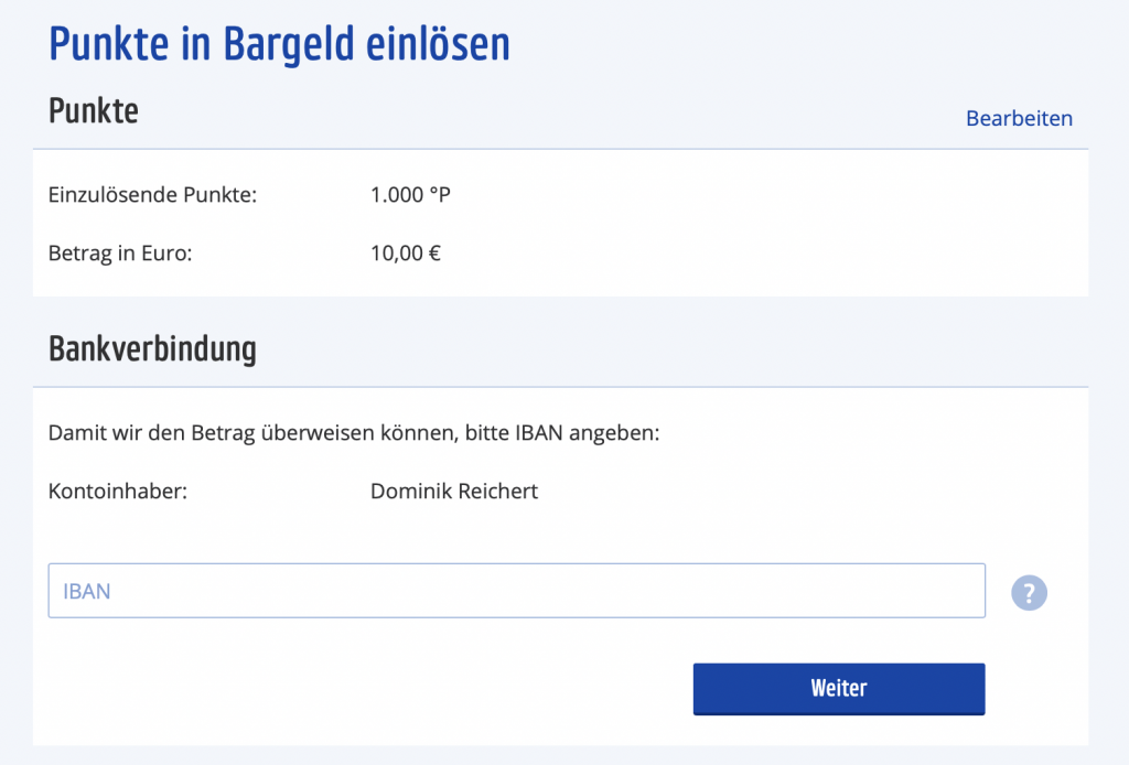 Bargeld-Auszahlung über Payback aufs Konto