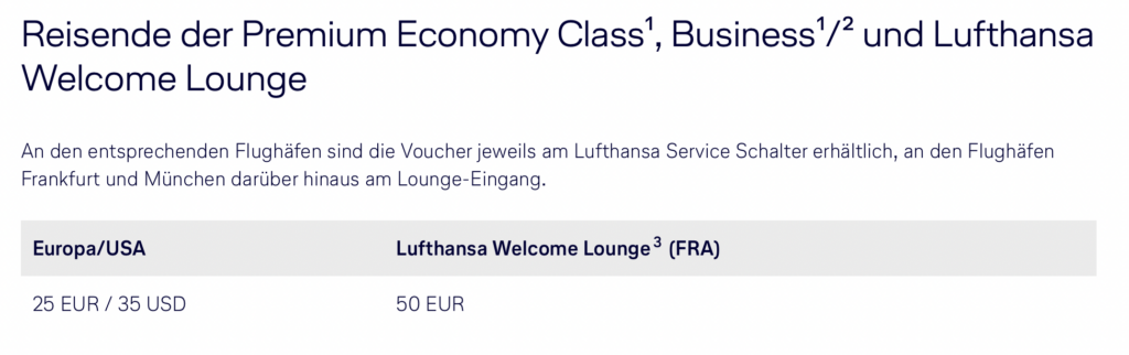 Was kostet der Lufthansa-Lounge-Zugang?