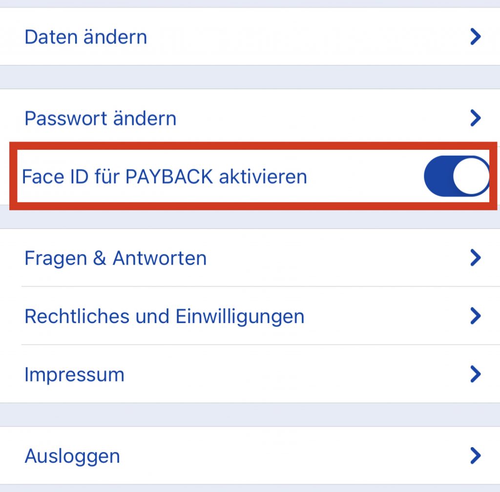 Mehr Sicherheit in der Payback App