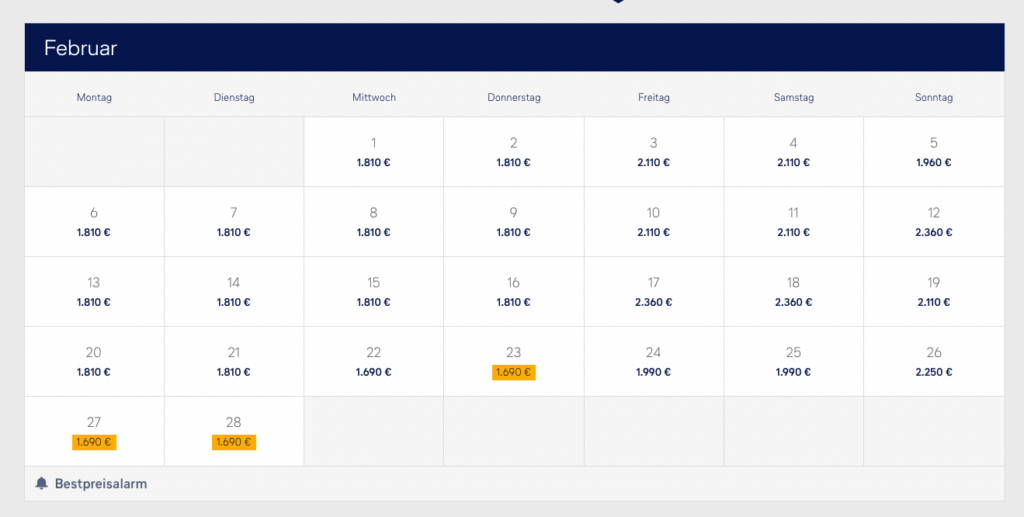 USA in der Lufthansa oder SWISS Business Class ab 1.500 Euro